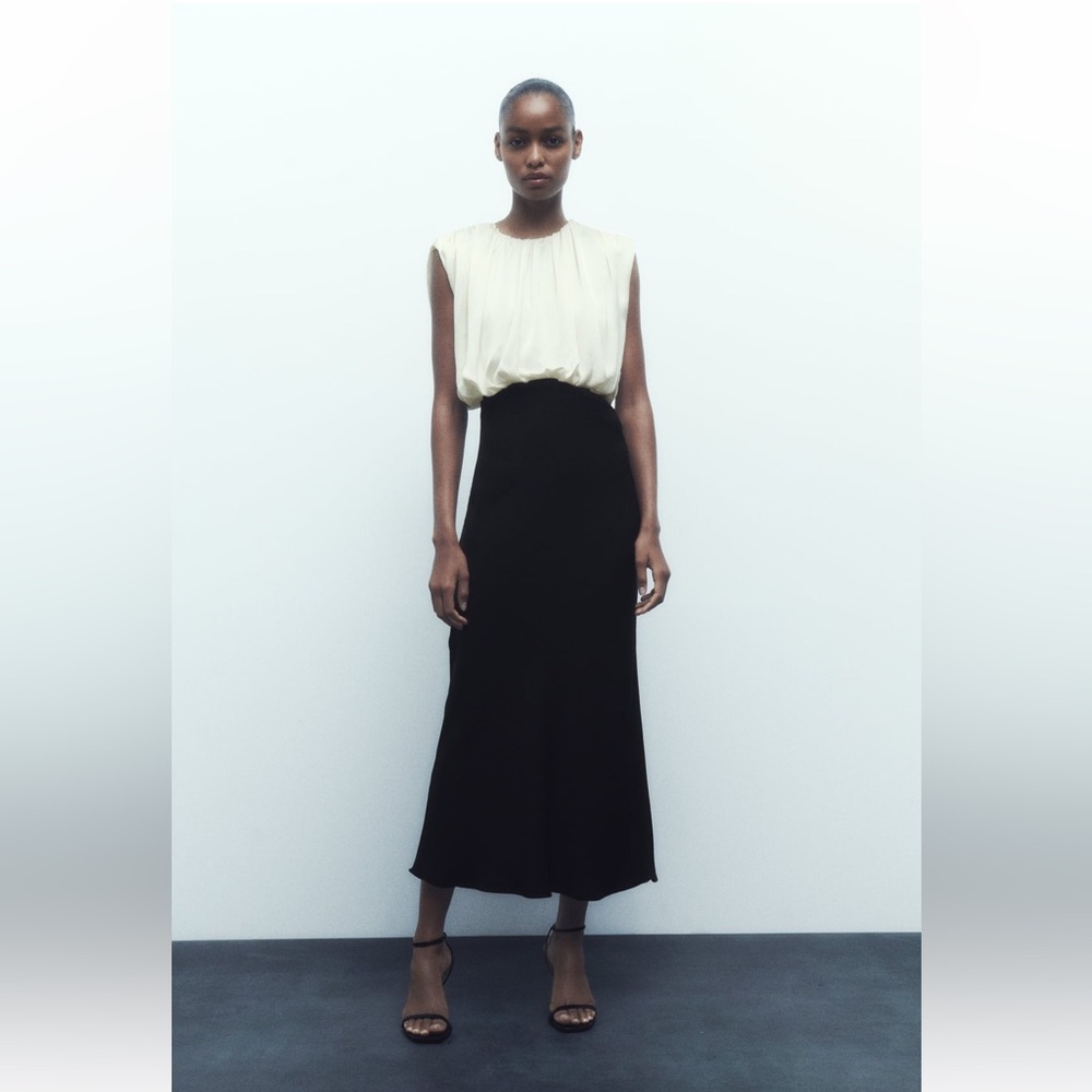 Zara combination cut out dress